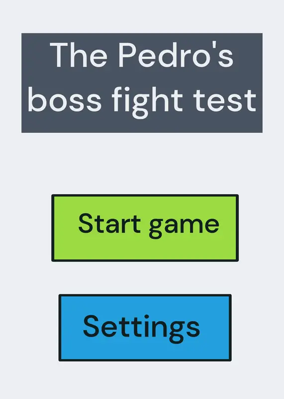 The Pedro's boss fight test (1.1 v) by @pedro_eldino