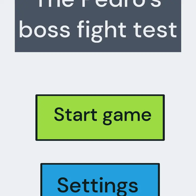 The Pedro's boss fight test (1.1 v) by @pedro_eldino