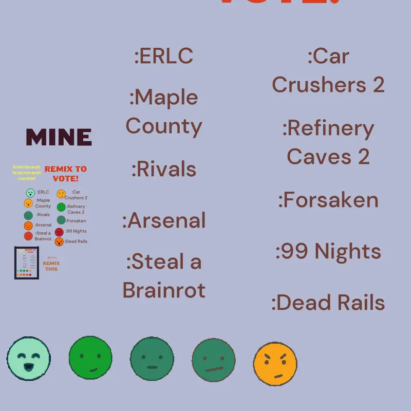 Vote for roblox games! by @ZTornado101