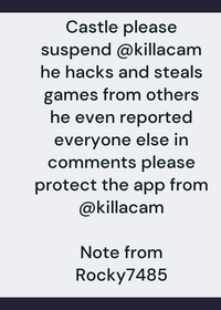 Dear castle please read