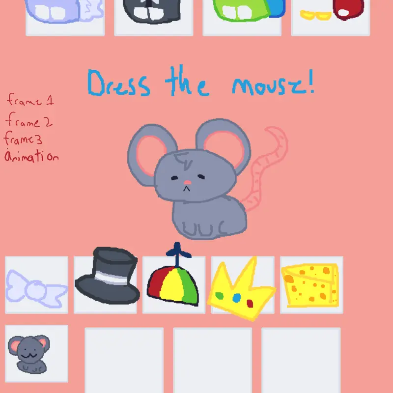 Dress the mouse!!! by @Not_A_Peach_But_A_Cat23