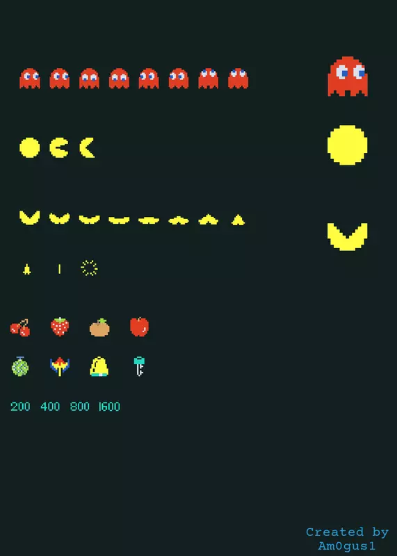 Pac-man sprites by @am0gus1
