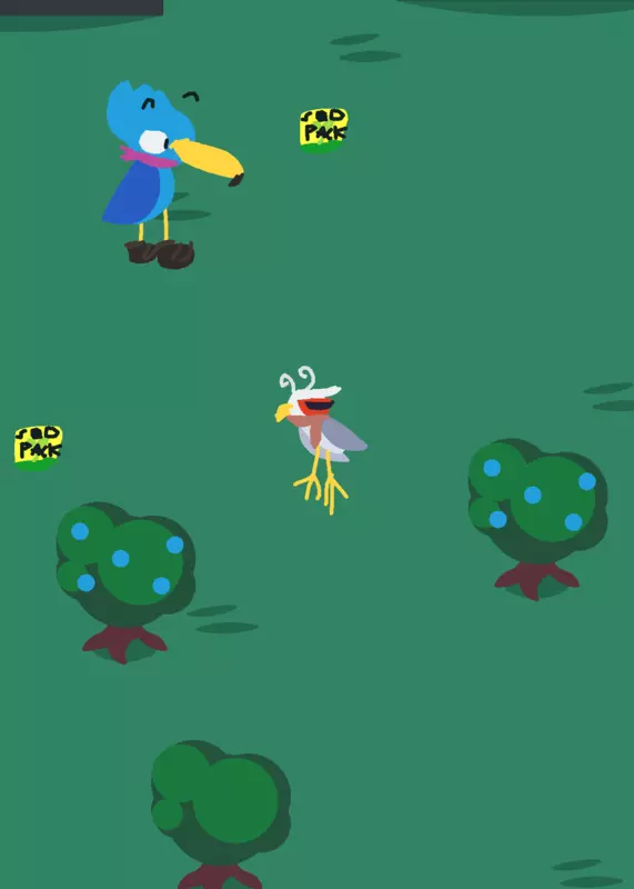 Doggo the Shoebill's garden by @coolboiheron