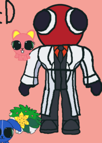 Red scientist from rainbow friends ragdoll...
