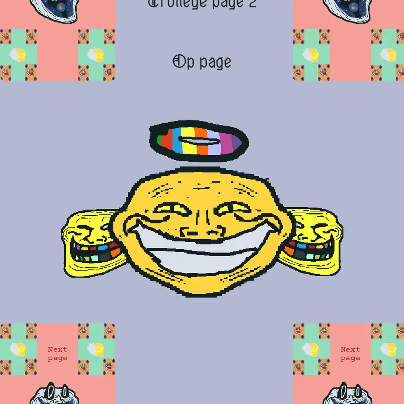 Trollege funny head 1 by @theegggamer68