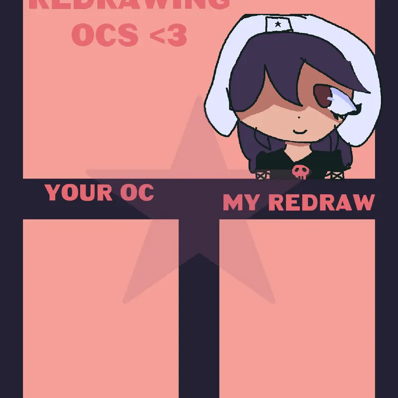 Redrawing ocs again! by @kitty_playz_