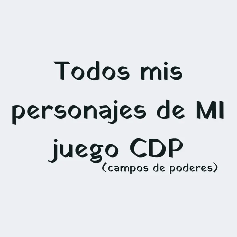 Todos los personajes de CDP by @lera_emanuel