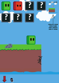 Merging cubes ending game