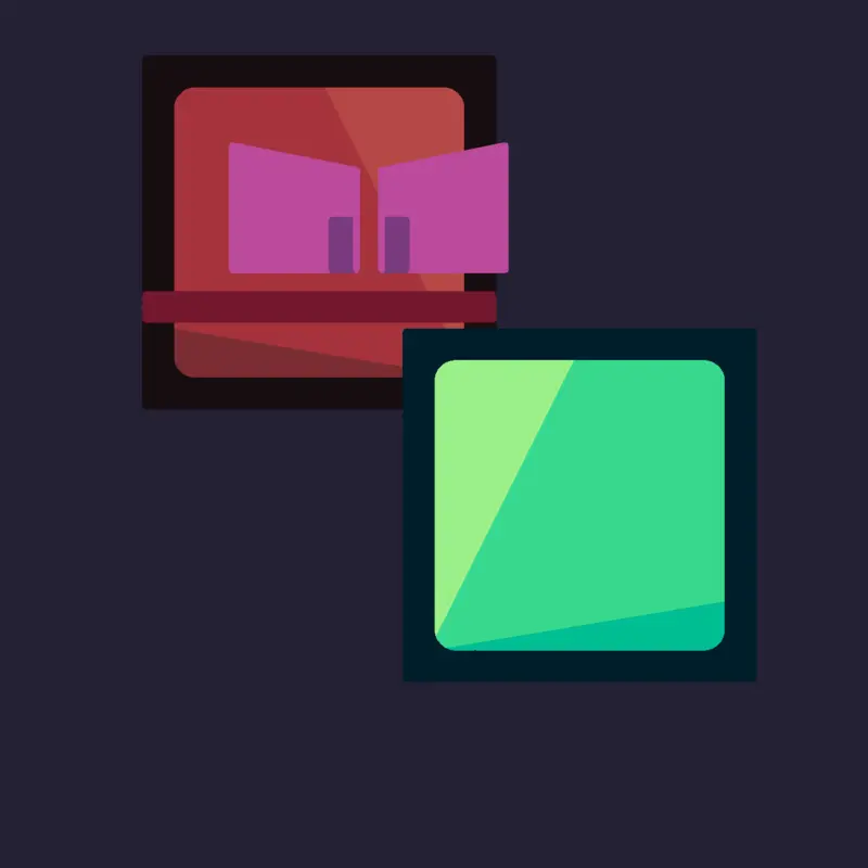 Bully cube eats friendly cube by @Abenderman