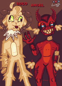 I drew 2 of rage's oc's children cus these...