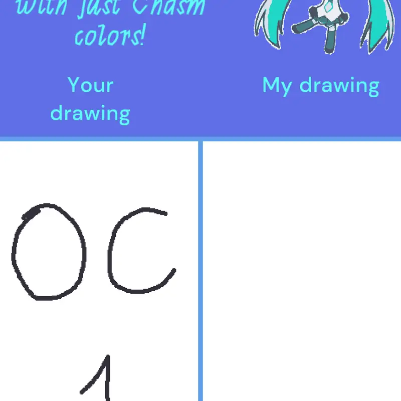 Drawing your oc with just Chasm colors! by @edscorpuz6