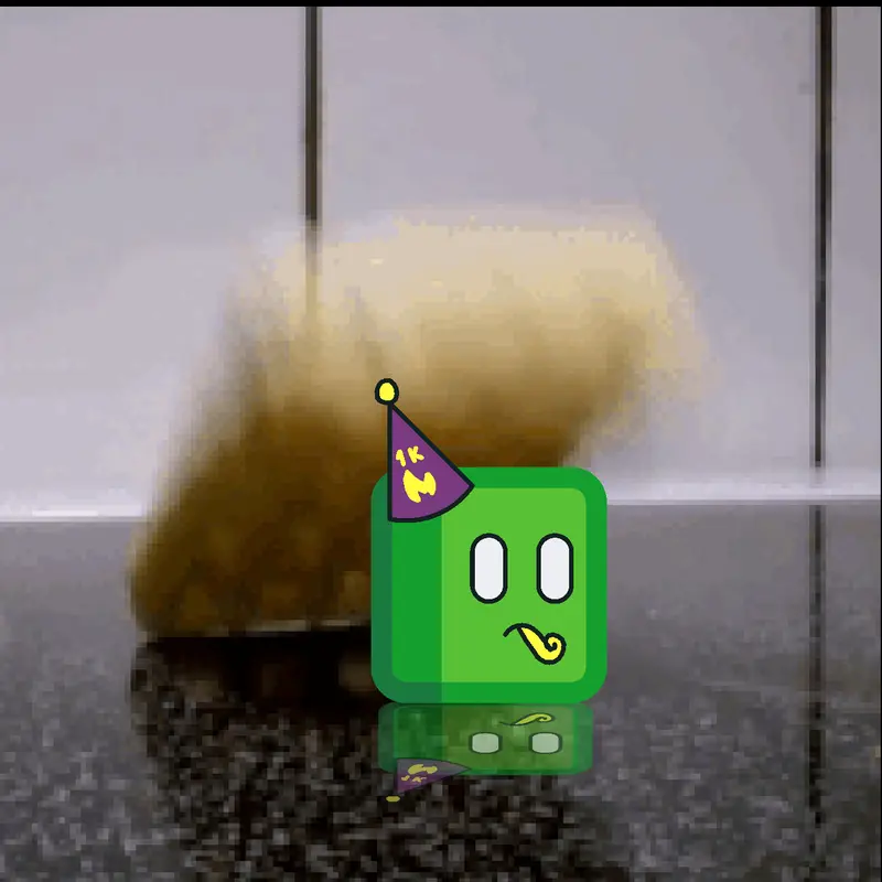 WAFFLE FALLING OVER GREEN by @Lucas47943894_2