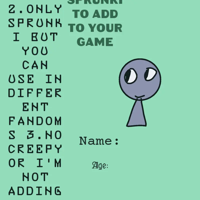 Sprunki oc for you to.make by @backrj