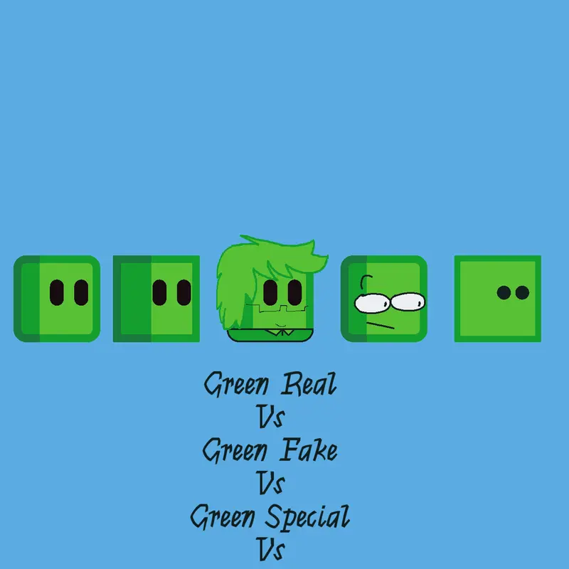 There Are 5 Greens Cube by @Green_The_Jaden