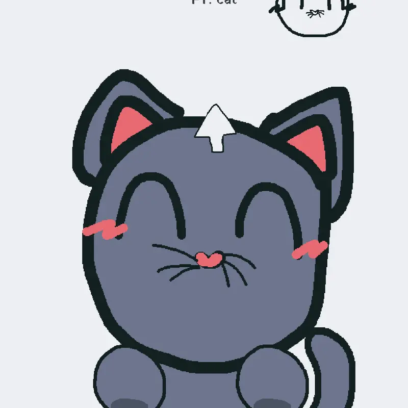 Cat petting by @Ilovebabehsunny