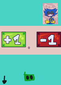 running green cube