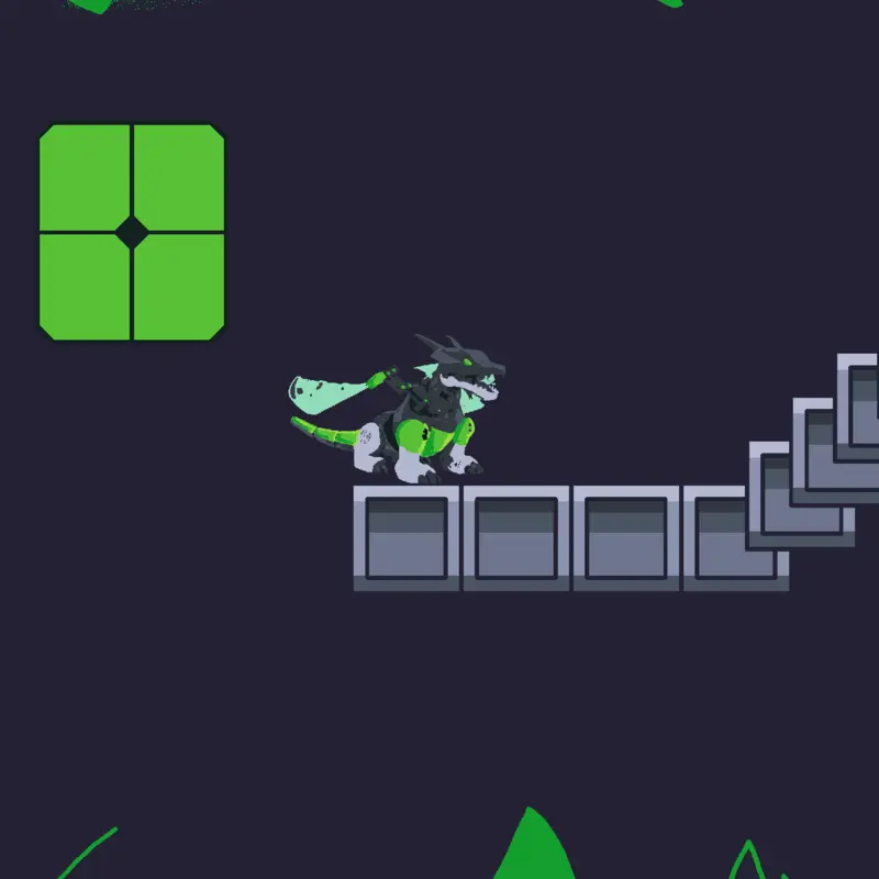 Mecha dragón 🐉🎮🦿🦾👾🤖👽💥⚫🟢⚪ by @zapatinconcola