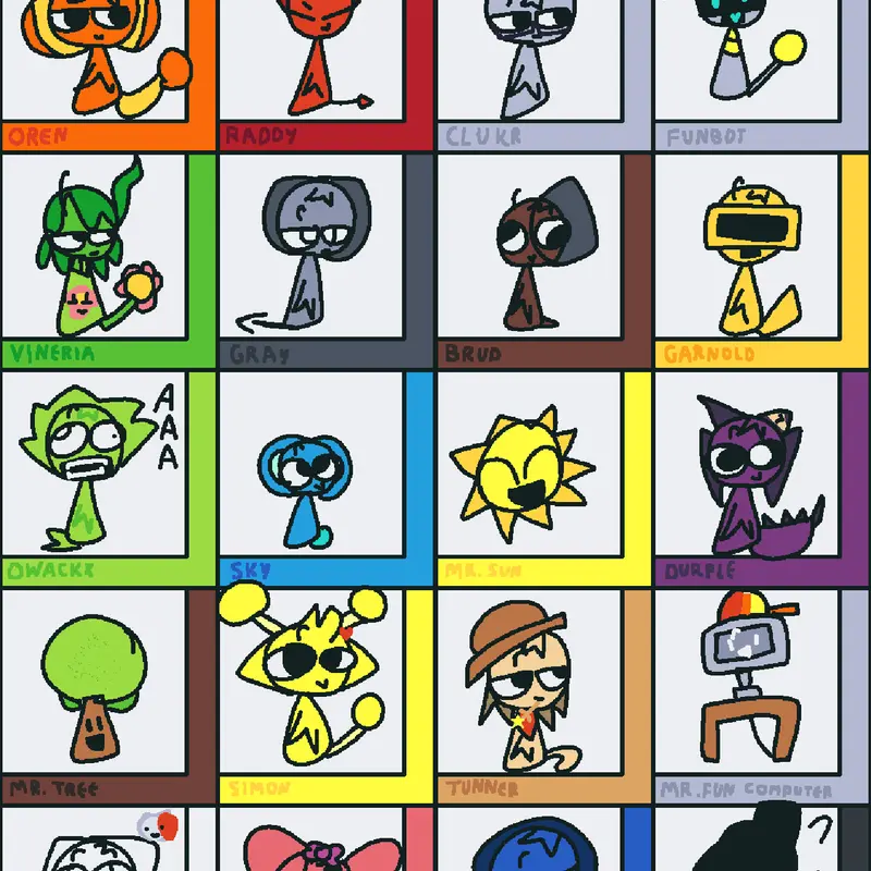 Oliver's Sprunki designs by @Oliver_Fpe_kamiYT